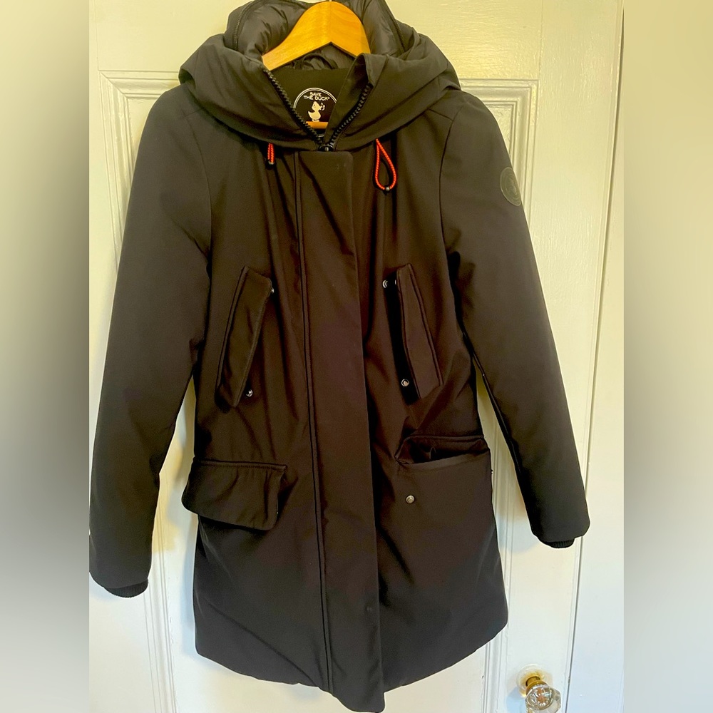 Black Save the Duck Soleil Parka in size XXS